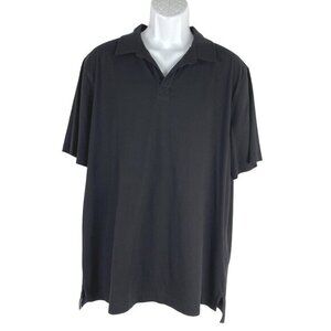 Robert Graham Polo‎ Shirt XL Short Sleeve Black Classic Fit Cotton Modal TP-2503